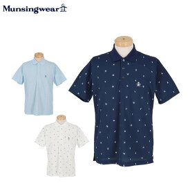 【クーポンで10％OFF！さらにP10倍以上還元！】4/17 12:59まで　マンシングウェア メンズ 飛び柄プリント 半袖 ポロシャツ MG5SHS87M ゴルフウェア [2025年春夏モデル 50％OFF] 特価