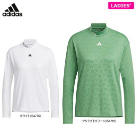 【クーポンで全品10％以上割引中！】9/13まで　アディダス レディース ULTIMATE365 ロゴジャガード ストレッチ 長袖 モックネックシャツ JTC17 ゴルフウェア [秋冬モデル 64％OFF] 特価