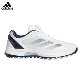 【全品9％OFFクーポン配布中！　アディダス メンズ ADIZERO ZG LO BOA アディゼロ ゼッドジー 25 ロー ボア スパイクレス ゴルフシューズ OMX77 JS1767 フットウェアホワイト/ナイトインディゴ/シルバーメタリック [2025年モデル]