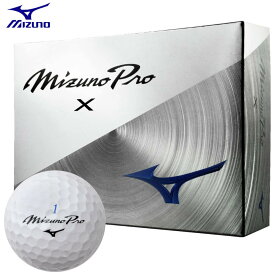 【クーポンで10％OFF！さらにP10倍以上還元！】4/17 12:59まで　ミズノ Mizuno Pro X ミズノプロ エックス ゴルフボール　1ダース（12球入り）　ホワイト [2025年モデル]