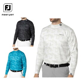 【7月14日〜16日はP10倍以上！】フットジョイ メンズ 総柄プリント 長袖 モックネックシャツ FJ-F24-S03 ゴルフウェア [秋冬モデル 60％OFF] 特価