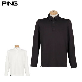【全品9％割引クーポン＋P10倍以上！】6/10まで　ピンゴルフ メンズ 微起毛 長袖 ボタンダウン ポロシャツ 621-4261903 ゴルフウェア [秋冬モデル 60％OFF] 特価
