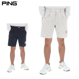 【全品9％割引クーポン＋P10倍以上！】6/10まで　ピンゴルフ メンズ サッカーストライプ ショートパンツ 621-4132307 ゴルフウェア [春夏モデル 60％OFF] 特価