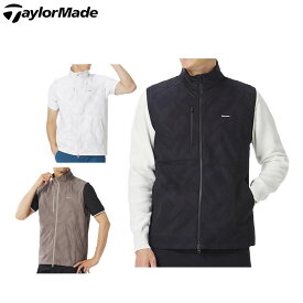 テーラーメイド メンズ グラフィック柄 フルジップ ベスト UN973 ゴルフウェア [2025年秋冬モデル 30％OFF] 特価