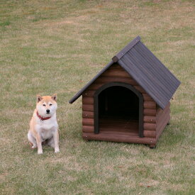 犬 小屋 屋外 中型犬 中型用 アイリスオーヤマ ペット ハウス ハウス サークル 天然木製 ログ舎 LGK-750