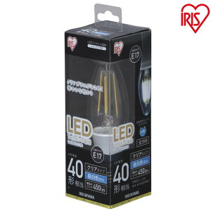�y2�Z�b�g�zLED�t�B�������g�d�� E17 40W���� LDC3N-G-E17-FCled �Ɩ� ���C�g �d�� E17���� ��ʓd�� 450lm ���^���Ή� �񒲌� �A�C���X�I�[���} �����F�����E�d���F�����^�N���A�E�z���C�g