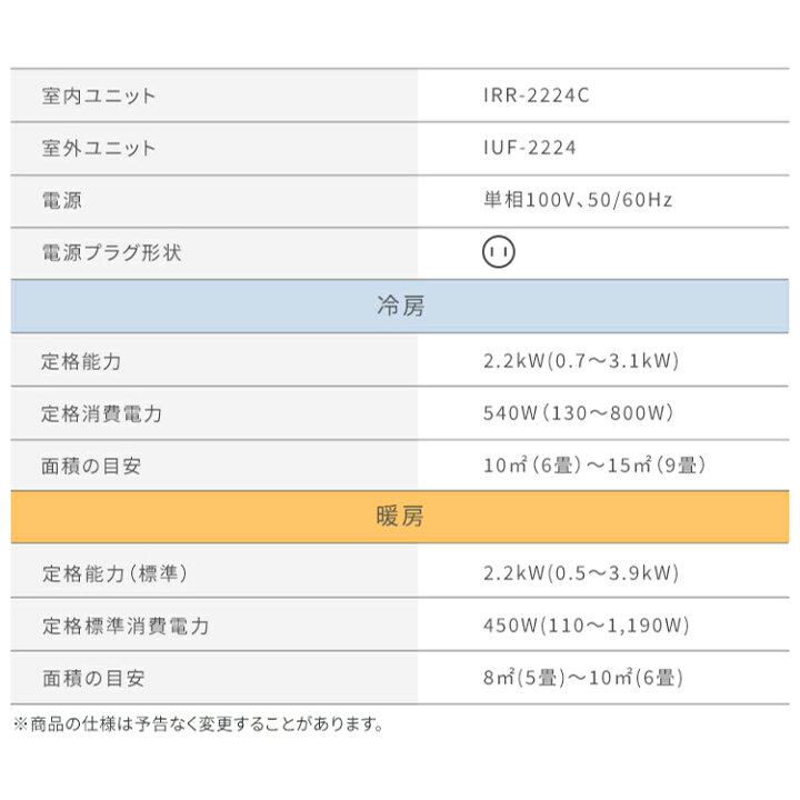 楽天市場】【2024年モデル】【標準取付工事費込】エアコン 6畳 工事 