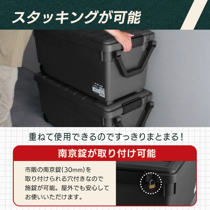 楽天市場】コンテナボックス 蓋付き 屋外 収納ボックス 収納ケース 