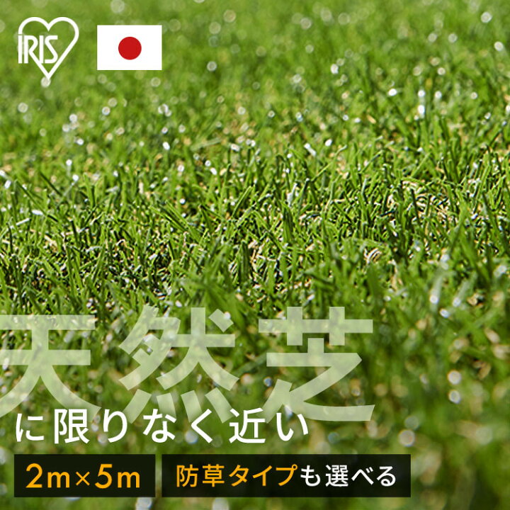 楽天市場】人工芝 ロール 2m×5m 防草 芝丈30mm アイリスオーヤマ 防草 