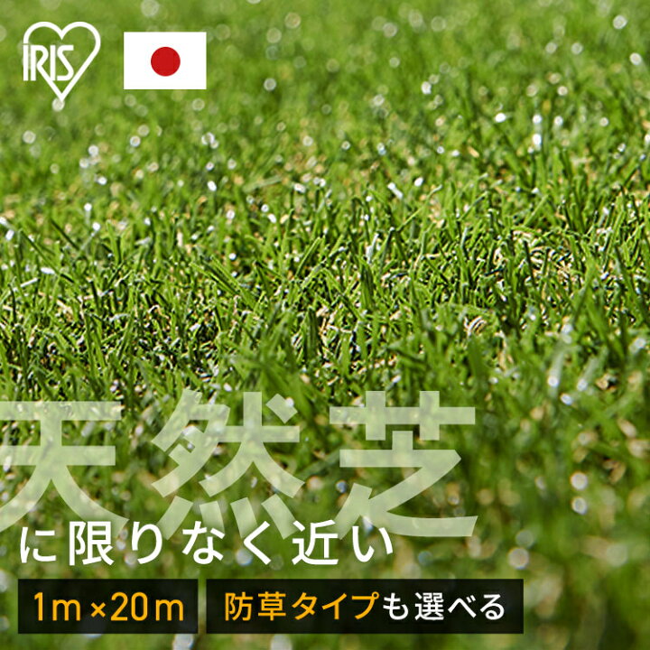 楽天市場】人工芝 ロール アイリスオーヤマ 1m 20m 国産 防草 芝 