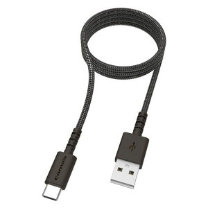 多摩電子USB Type-Cスリムタフケーブル1m ブラック AH204CK送料無料 コーデュラ繊維 tama's ケーブル Type-Cケーブル TYPE-C CORDURA 1.2m タフケーブル タフ 多摩電子工業 【B】 【メール便】【代金引換不