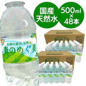 【48本入】森のめぐ美 500ml ミネラルウォーター 軟水 地下天然水 ナチュラルウォーター 非加熱 長良川 買い置き ストック まとめ買い ペットボトル ビクトリー 【D】【代引き不可】