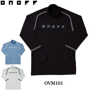 【ポイント10倍】オノフ メンズ モックネックシャツ OVM101／ONOFF Men's Mock Neck Shirt 2022秋冬モデル Autumn/Winter ゴルフ ウェア