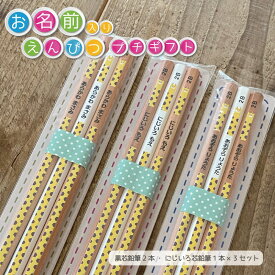 鉛筆3本プチギフト☆虹色鉛筆入り 【スティック動物シリーズ】　名入れ・鉛筆 えんぴつ 六角軸 B・2Bお名前 メール便送料無料 （卒業/卒団/入学/景品/販促/粗品/販促品/ノベルティ/記念品/周年/法人/企業PR）