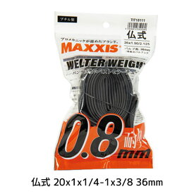 2本セット MAXXIS マキシス ウェルターウエイト 仏式 20x1x1/4-1x3/8 36mm OPP袋入り TIT15105 チューブ 自転車 送料無料 一部地域は除く