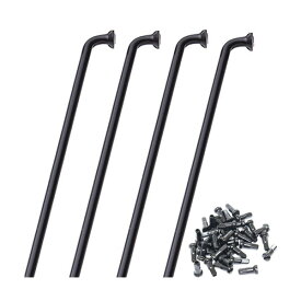 CNスポーク 14G スポーク & ニップル 36本入り ブラック サイズ:180-286mm スチール製 自転車 ゆうパケット/ネコポス送料無料