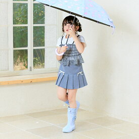 【10%OFFクーポン！お買い物マラソン】レインブーツ キッズ 長靴 女の子 子供 長靴キッズ ジュニア [ 雨靴 冬用 冬 雨 雪 小学生 通園 通学 おしゃれ フード リボン ロング ラベンダー ミント ピンク ブルー 16 17 18 19 20 21 22 23 cm ]