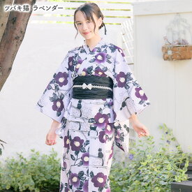 【10%OFFクーポン！お買い物マラソン】【簡単着付け！ワンピにもなる2WAY】浴衣 子供 女の子 セパレート ワンピース 子供浴衣 キッズ 子ども こども 120 130 140 150 160 cm センチ 兵児帯 セット ラベンダー ピンク ブルー ホワイト ブラック 花柄 2way