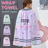 【10%OFFクーポン/夏物早割!!】ラップタオル キッズ 女の子 80cm 子供 小学生 プールタオル 80cm丈 01.ラ…
