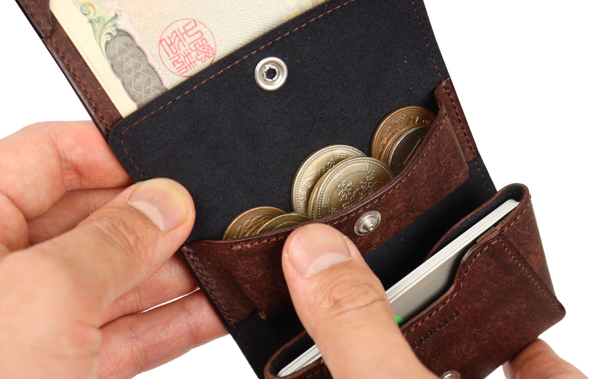 楽天市場二つ折り財布 厚さ極薄 コモノ 薄型 ミニ財布