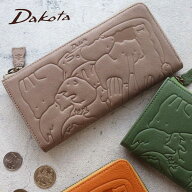 【グレー再入荷】【選べるノベルティ】長財布 かわいいアニマル柄 L字ファスナー ダコタ Dakota アニマー…