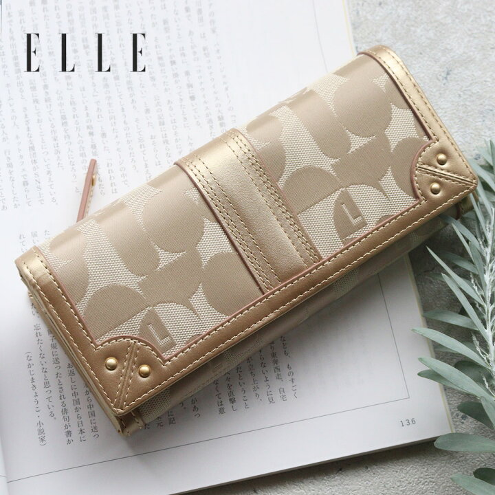 楽天市場】長財布 レディース ELLE エル シェリールII 外付け小銭入れ 