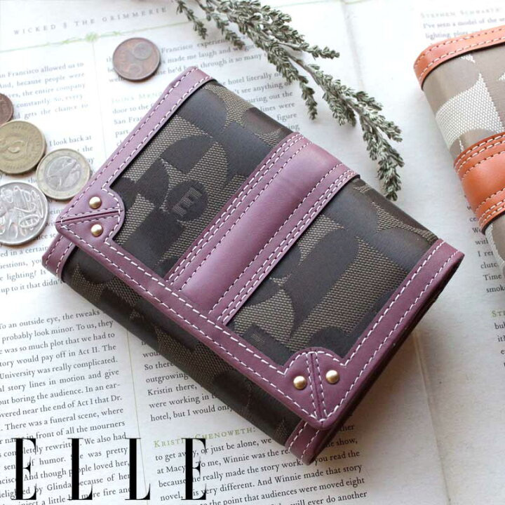 楽天市場 二つ折り財布 レディース Elle エル シェリールii ポリエステルナイロン 牛革 本革 ギフト プレゼント 動画あり メッセージカード ラッピング無料 かばんと財布の店 アリスタ