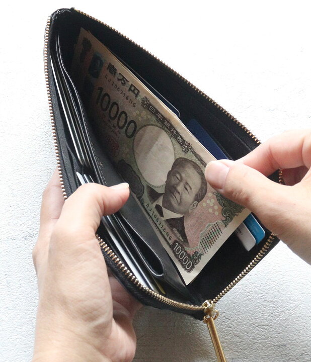 楽天市場】エナメル クロコ型押しレザー L字ファスナー長財布 POMTATA 