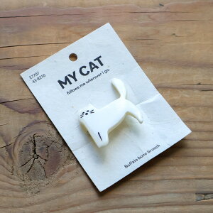 yő700~OFFN[|zu[` lR NEKO obt@[{[ L L L EARTH MADE A[XCh MY PET BROOCH MY CAT Buffalo bone brooch E7707 䂤pPbgz