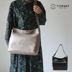 ショルダーバッグ(L) A4 TIDEWAY タイドウェイ 軽量 OIL SHRINK SHOULDER ユニセックス 斜め掛け 日本製 T3155【選べるノベルティ】