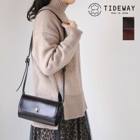 ショルダーバッグ 肩掛け スイッチ型金具 TIDEWAY タイドウェイ MOSS ROLL FLAP BAG 日本製 T3204【選べるノベルティ】