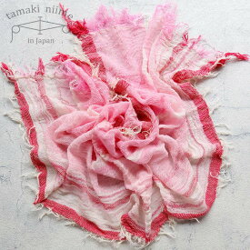 播州織 コットンショールS roots shawl SMALL 44×118cm tamakiniime 玉木新雌ストール 綿100％ 春夏 秋冬 薄手 ギフト 贈り物 敏感肌 保温(14)【メッセージカード・ラッピング無料】
