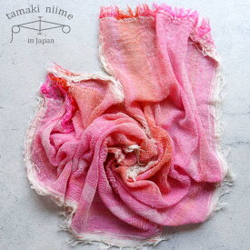 播州織 コットンショールS roots shawl SMALL 44×118cm tamakiniime 玉木新雌ストール 綿100％ 春夏 秋冬 薄手 ギフト 贈り物 敏感肌 保温(24)【メッセージカード・ラッピング無料】