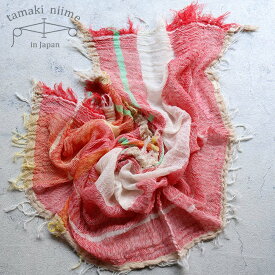 播州織 コットンショールS roots shawl SMALL 44×118cm tamakiniime 玉木新雌ストール 綿100％ 春夏 秋冬 薄手 ギフト 贈り物 敏感肌 保温(28)【メッセージカード・ラッピング無料】