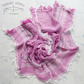播州織 コットンショールS roots shawl SMALL 44×118cm tamakiniime 玉木新雌ストール 綿100％ 春夏 秋冬 薄手 ギフト 贈り物 敏感肌 保温(91)【メッセージカード・ラッピング無料】