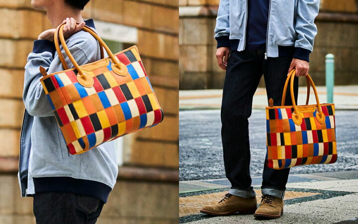 楽天市場】トートバッグ メンズ 本革 横型 グラブレザー TRION  