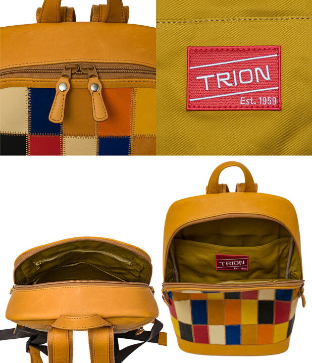 楽天市場】レザーリュック マルチカラー グラブレザー TRION 