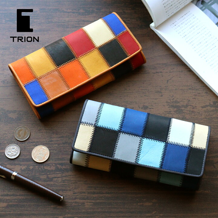 楽天市場】【選べるノベルティ】長財布 かぶせ マルチカラー TRION 