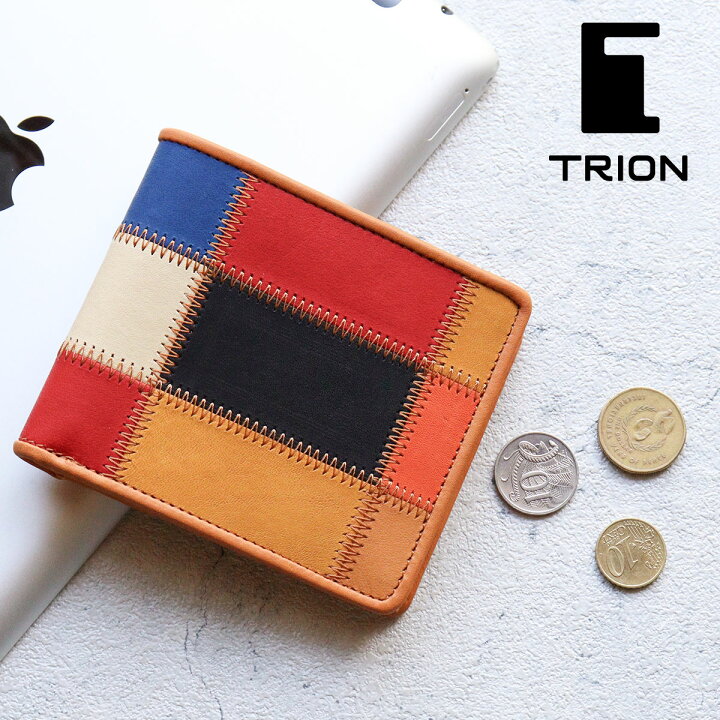楽天市場】二つ折り財布 TRION トライオン グラブレザー DPC802MR 