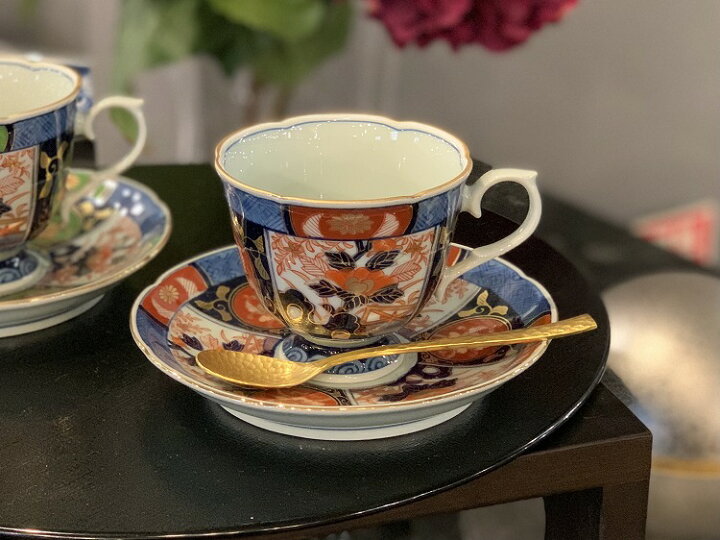 楽天市場】【伊万里焼 瀬兵窯 古伊万里金彩牡丹(赤) コーヒーC/S 