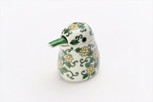 【有田焼 幸楽窯 錦緑唐草川蝉形 ミニ汁次】有田焼 磁器 醤油入れ しょう油差し 卓上小物 調味料入れ 醤油 ポン酢 おしゃれ 和食器 ギフト 引き出物 内祝い プレゼント