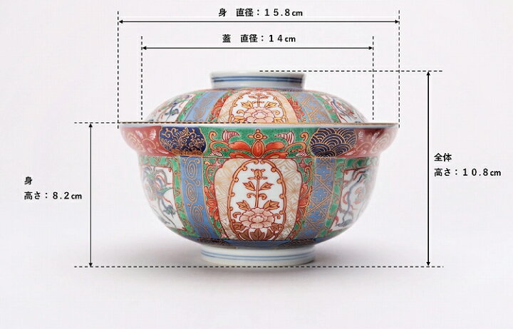 楽天市場】【有田焼 幸楽窯 錦色絵山水蓋丼】有田焼 磁器 16cm蓋付丼 