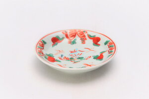 【有田焼 そうた窯 錦万歴帆かけ船 3.5寸深皿】有田焼 磁器 丸型 小皿 醤油皿 銘々皿 赤 手書き 和菓子 おしゃれ 和食器 ギフト 引き出物 内祝い プレゼント