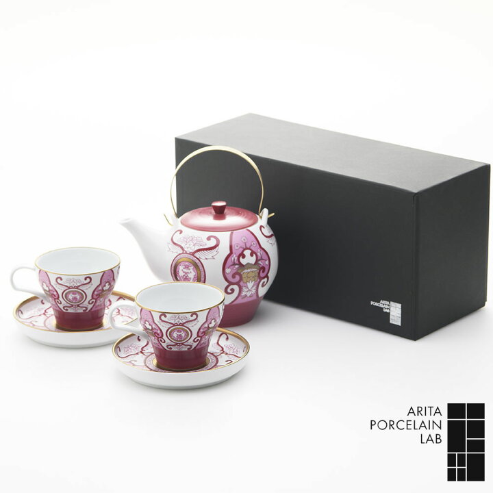 楽天市場 有田焼 和食器 カップ Japan Autumn ティーポット 1個 カップ ソーサー 2個 古伊万里草花紋 ワインレッド 化粧箱 食器 セット ブランド ギフト 有田焼 アリタポーセリンラボ Arita Porcelain Lab 楽天市場店
