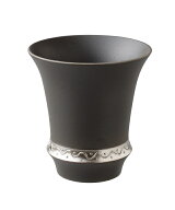 有田焼 匠の蔵 錦右エ門 いぶし銀 (反) SAKE GLASS (日本酒グラス)