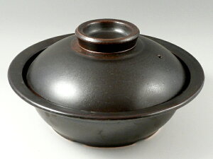 【IH対応】有田焼 安楽窯 黒釉土鍋 尺1寸(33cm 内28.5cm 4〜5人用)