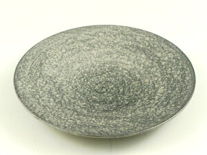 有田焼 陶悦窯 晶雲母銀 20cm平皿
