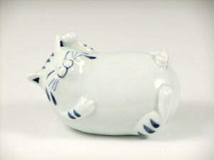 有田焼 北川美宣窯 笑い猫 縞