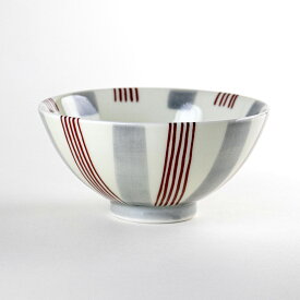 【秋SALE ポイント7倍】茶碗 ご飯茶碗 めし碗 おしゃれ 持ちやすい 有田焼 陶磁器 日本製 いなせ（赤）