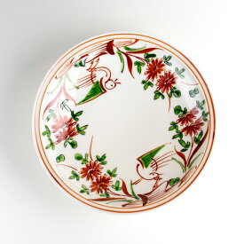 少し大きめの皿 20cm 丸皿 おしゃれ 中皿 和食器 有田焼 日本製 錦万暦花鳥 6.5寸 深皿